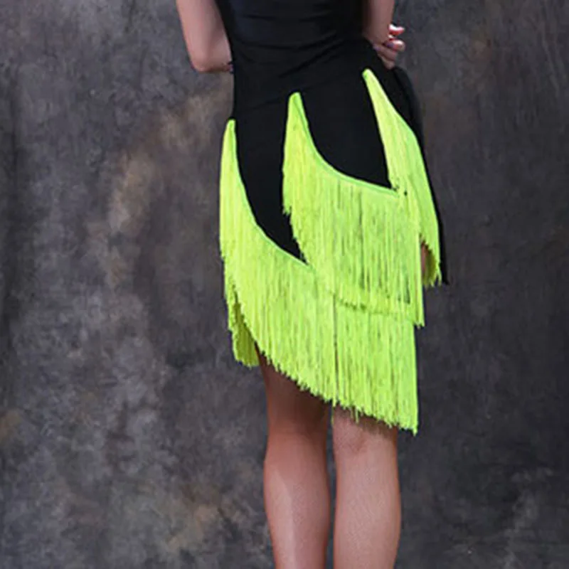 Юбка с кисточками для латинских танцев взрослых платье Женская юбка бахромой