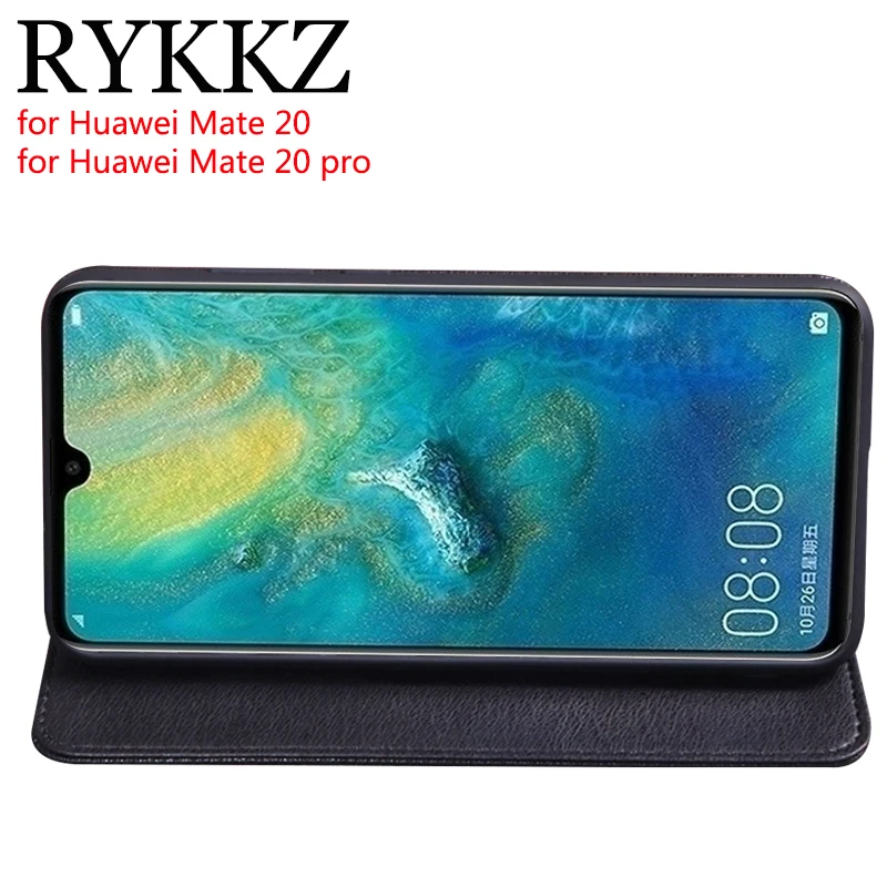 

RYKKZ Luxury Leather Flip Cover For Huawei Mate 20 Mobile Stand Case For Huawei Mate 20 X 20 Pro Leather Phone Case Cover