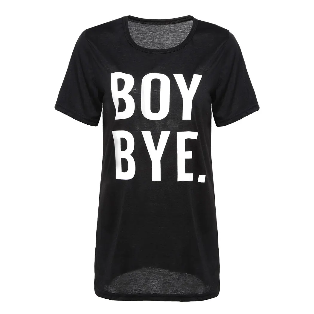 Женская свободная одежда летняя черная с буквенным принтом |