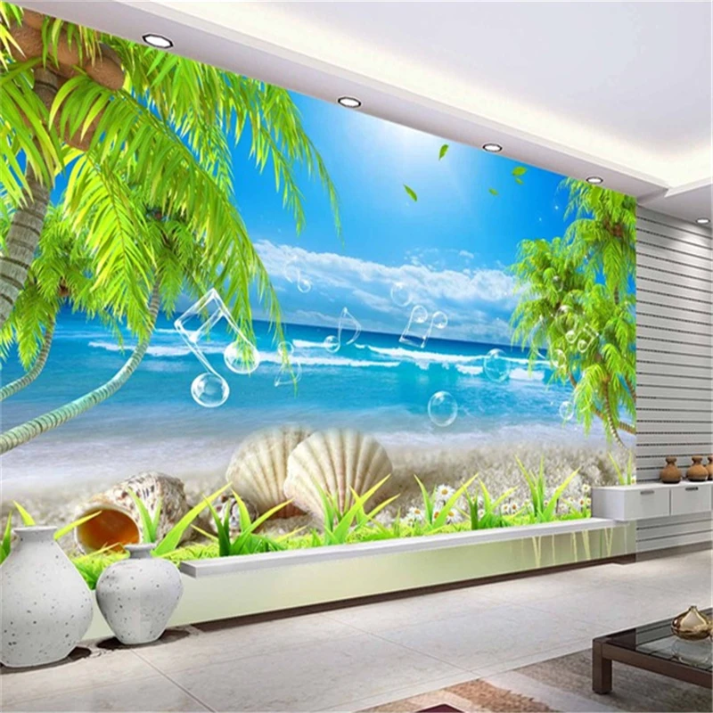 Beibehang Средиземное море Романтика фон для телевизора настенная бумага обои 3d