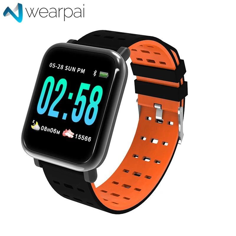 Wearpai A6 умный Браслет TFT полноцветный экран фитнес трекер счетчик шагов монитор