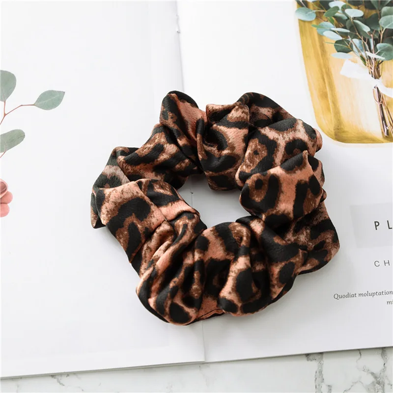 6 Женские эластичные резинки для волос с леопардовым принтом; эластичные резинки для волос; головные уборы для девочек с животным принтом; Милые резинки для волос с конским хвостом - Цвет: 6