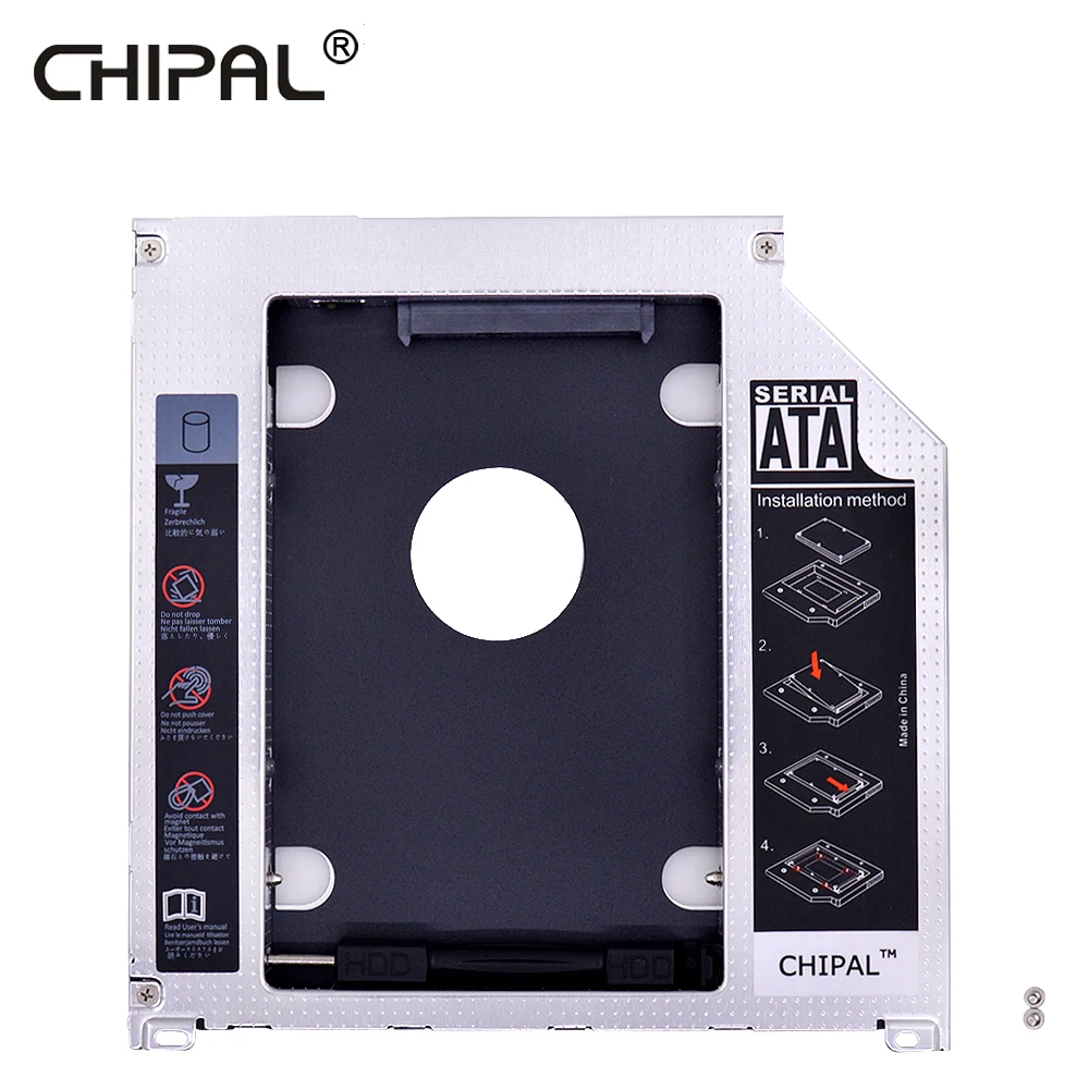 CHIPAL 10 шт. 9 5 мм алюминиевый 2nd HDD Caddy SATA 3 0 2 &quotчехол для SSD Apple Macbook Pro Air 13&quot 15 &quot17&quot