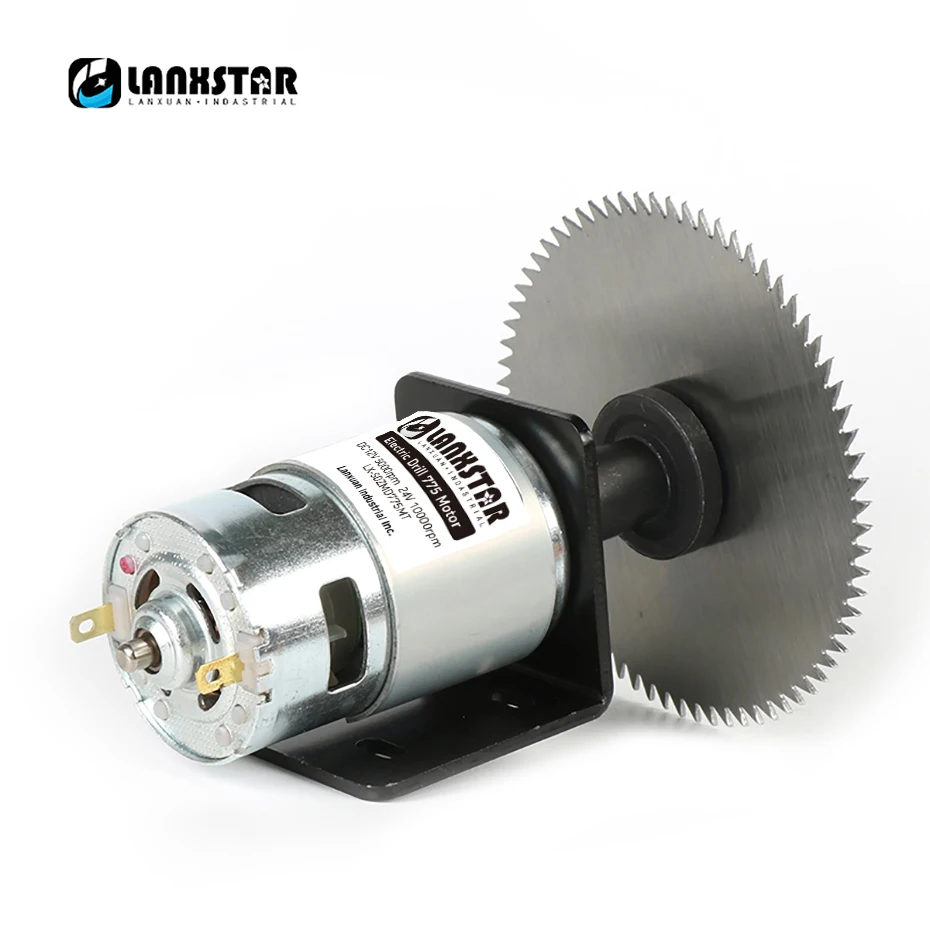 Lanxstar DC24V+ 100 мм круглый стол пильный диск с адаптером питания аксессуары Мини Настольная пила Прочный подшипник 775 мотор