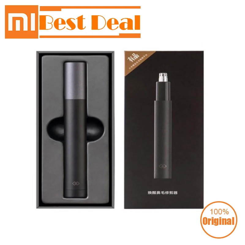 with retail box Xiaomi Мини Электрический триммер для волос в носу HN1 лезвие для мытья тела портативный минималистичный дизайн водонепроницаемый безопасный для семейного ежедневного использования - Цвет: with retail box