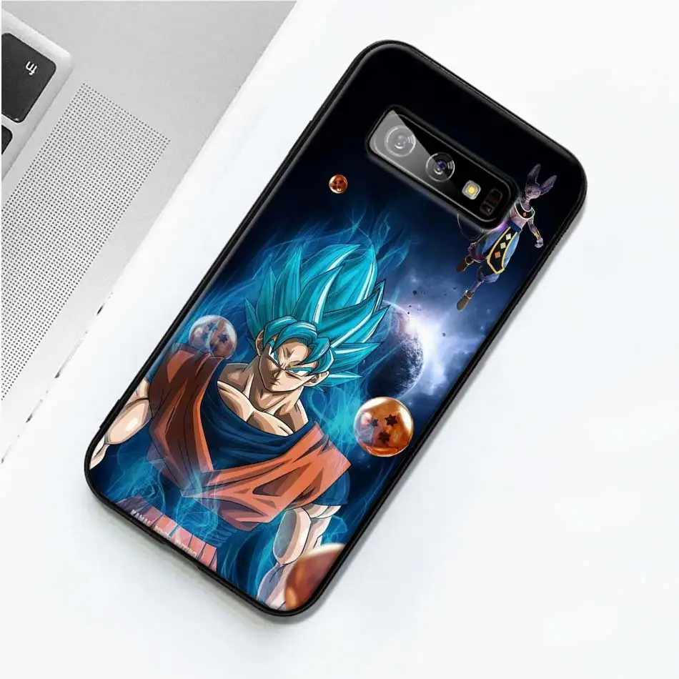 Dragon Ball Z плакат Черный силиконовый чехол для samsung Galaxy S10 S10e S8 S9 плюс S7 A40 A50 A70 Note 8 9 мягкий чехол Coque