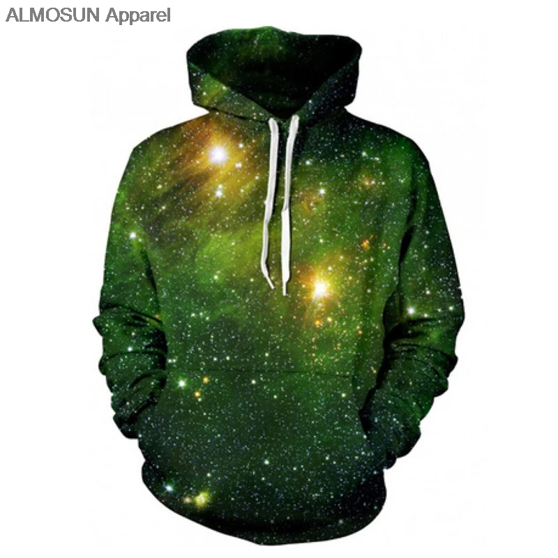 Толстовка ALMOSUN с 3D рисунком Галактики С Карманами хипстерская уличная одежда для