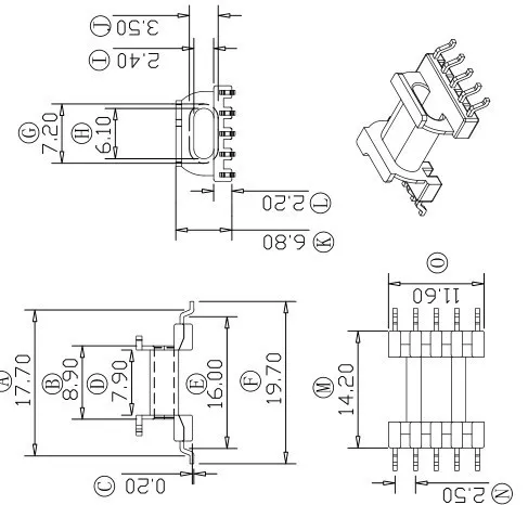 EPC13 core + SMD skeleton | Электронные компоненты и принадлежности