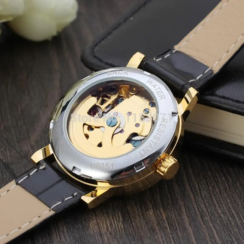 Новейший автоматический скелетоны WRL8048M3G6 для женщин черный циферблат с