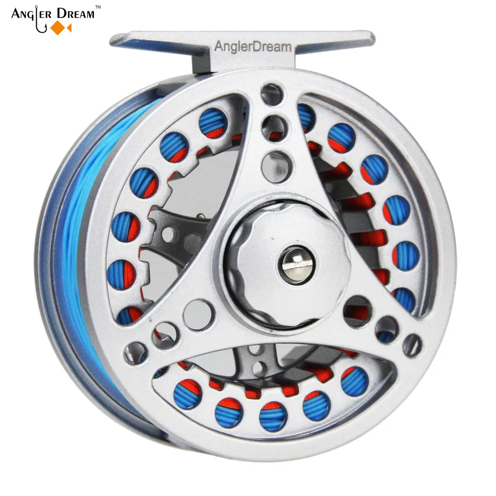 

Fly Fishing Reel Aluminum Alloy 1/2 3/4 5/6 7/8WT Adjustable Drag Large Arbor Right or Left-Handed Fly Ice Fishing Reel Combo