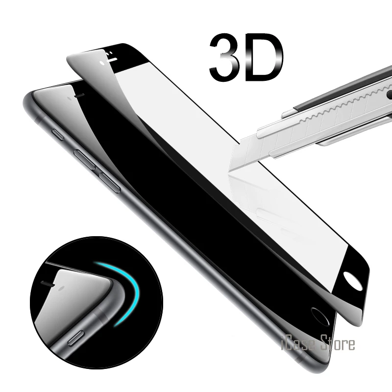4D изогнутое полное покрытие из закаленного стекла для iPhone 6 S Plus жесткий блеск