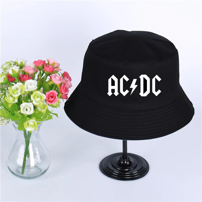 Логотип ACDC летняя шляпа Женская Мужская Панама логотип дизайн плоский