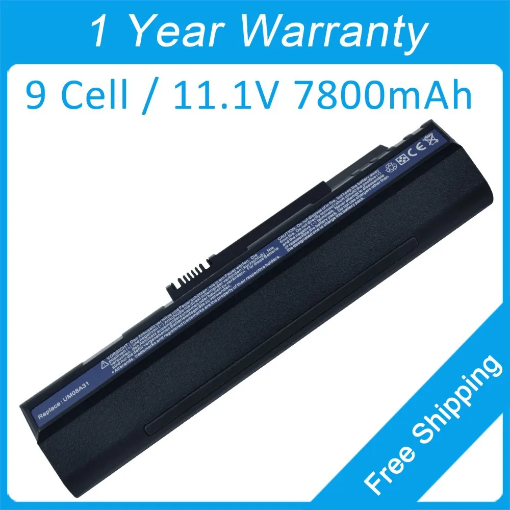 Новый аккумулятор 7800 мАч для ноутбука Aspire One A110 A150 D210 10 1 дюймов A150X UM08A52 UM08A71 LC.BTP00.043