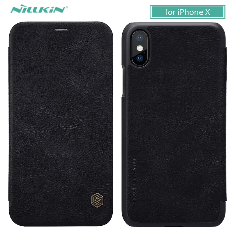 Для iPhone X 10 8 7 6 6s чехол Nillkin Qin Роскошный телефон флип кожаный чехол для iPhone 8 Plus 7 Plus 6s Plus кошелек слот для карт чехол