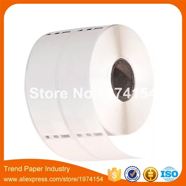 Ленточные этикетки 98 x Rolls 1-1/8 дюйма x3-1/2 белые от Dymo 30253 совместимы с бесплатной