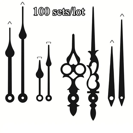 

100 sets Silent Wall Clock Quartz Needle Movement Clock Hands DIY Replacement Part Repair Kit Tool Set Clock pointer Mechanism