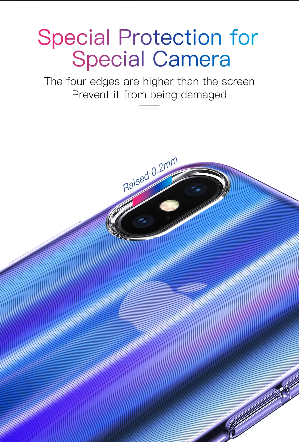 Роскошный чехол Baseus Aurora для iPhone Xs XR Xs Max, градиентный жесткий пластиковый защитный чехол для iPhone Xs, задняя крышка для телефона
