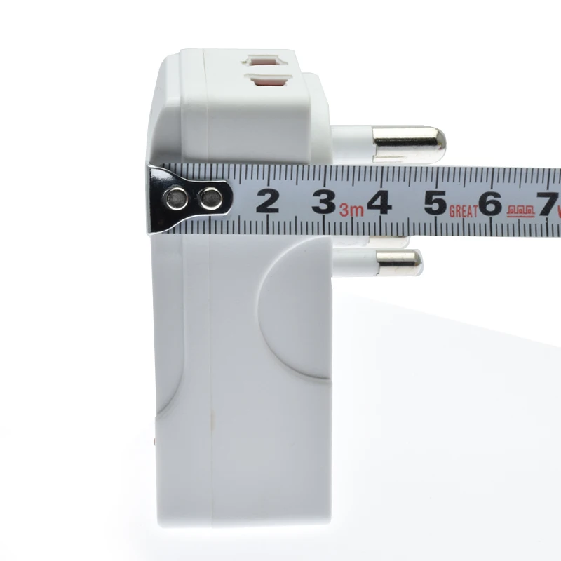 Индии для Южноафриканской штепсельной адаптер с двумя USB портами 5V1A 13A типом