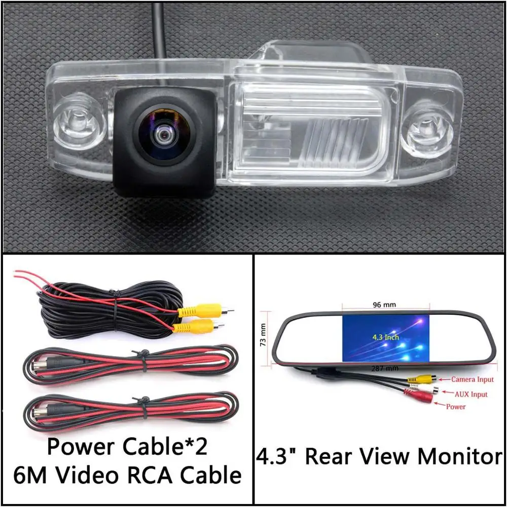Cam N 4.3 Mirror 175 градусов HD резервная камера заднего вида для KIA Sorento 2010 2011 2012 2013 автомобильный парковочный монитор водонепроницаемый - Название цвета: Cam N 4.3 Mirror