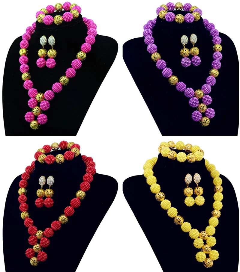 Модный комплект ювелирных изделий из бисера в африканском стиле 6 цветов костюм