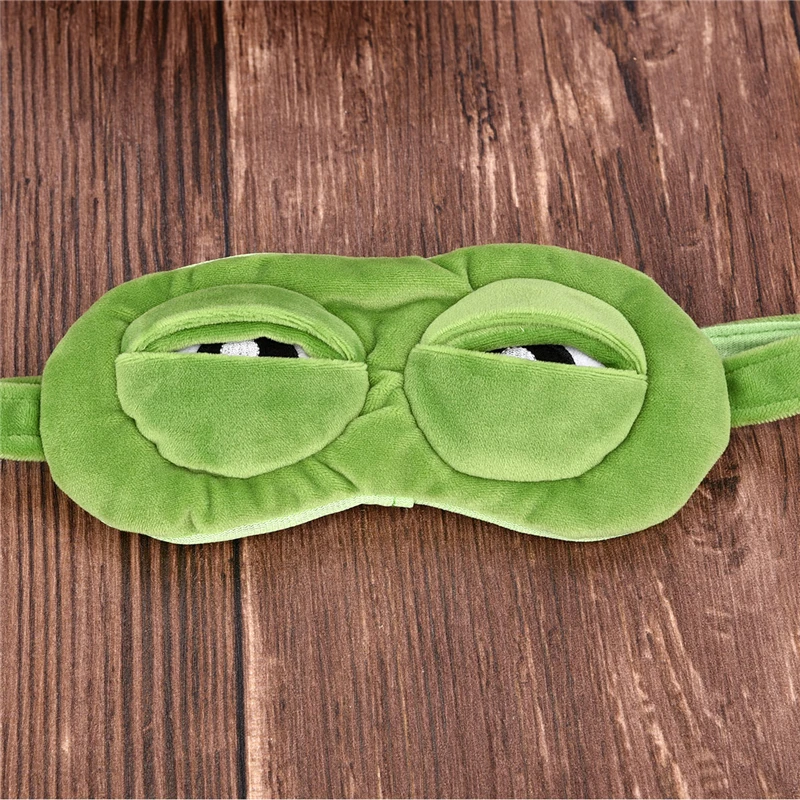 Милая маска для глаз, плюшевая маска лягушки, 3D маска лягушки, чехол для сна, путешествия, сна, путешествия, повязка на глаза для сна