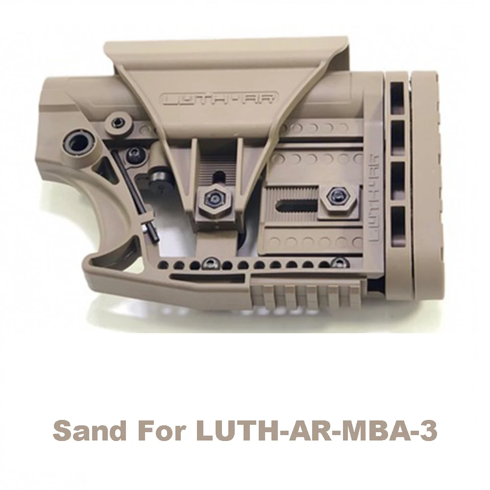 Sand for LUTH-MBA-3 LUTH-AR-MBA-3 Регулируемый Расширенный запас для пневматических пистолетов CS Airsoft Tactical BD556 нейлон приклад приемник коробка передач-черный и песочный - Цвет: Sand for LUTH-MBA-3