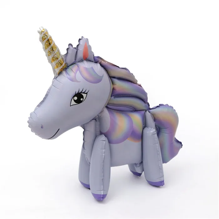 Unicorn purple День рождения воздушные шары розово-золотые шары из фольги в виде цифр 1 2 3 4 5 6 7 8 9 лет Happy День рождения украшения дети клипсы для воздушных шаров - Цвет: Unicorn purple
