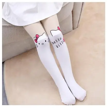 Girl Tights 10 Танцевальные чулки для девочек; детский чулок с рисунком кота; сезон весна-лето; детские колготки для девочек; Колготки с рисунком кота - Цвет: Girl Tights 10