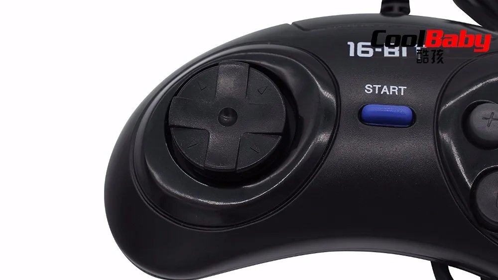 16 бит классический проводной игровой контроллер для SEGA Genesis 6 кнопочный геймпад для SEGA Mega Drive игровые аксессуары