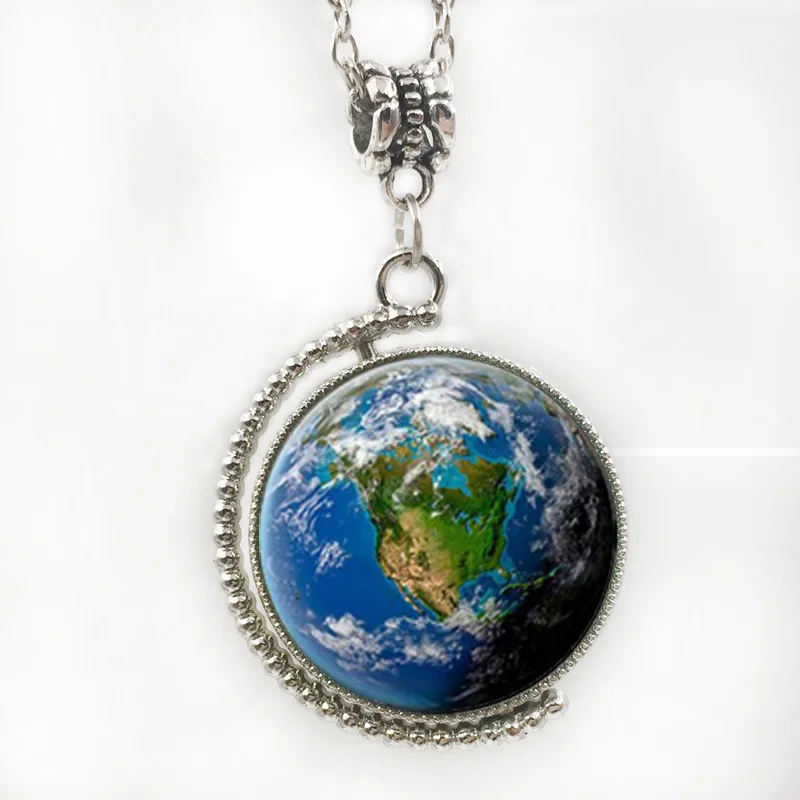 Новейшее двухстороннее вращающееся женское ожерелье винтажное в виде карты США