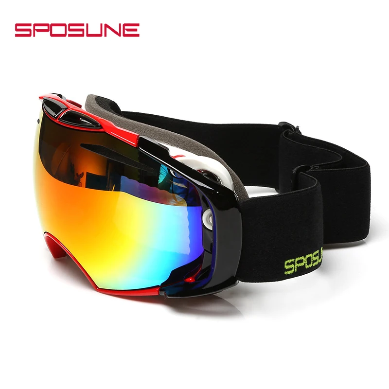 Sposune SNOW-4300 детские лыжные очки для лыжников детские очки Сноубординг очки для катания на коньках UV400 противотуманные очки Лыжная маска