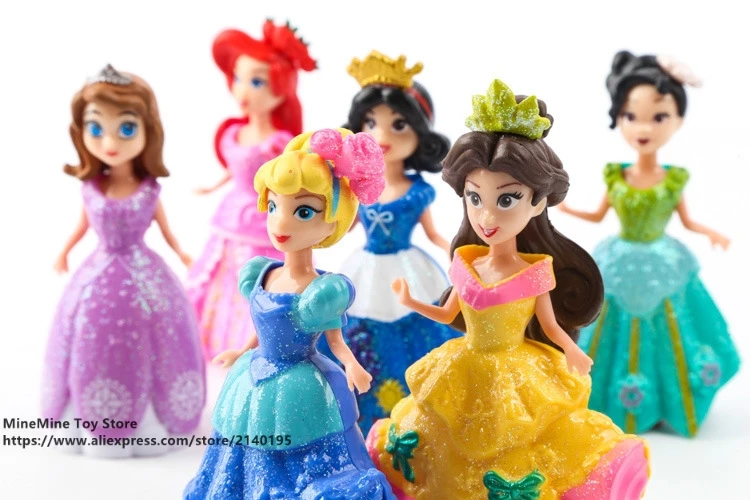 DISNEY Princess Sofia Эльза Белль одежда для переодевания Русалочки 9 см 12 шт./компл.