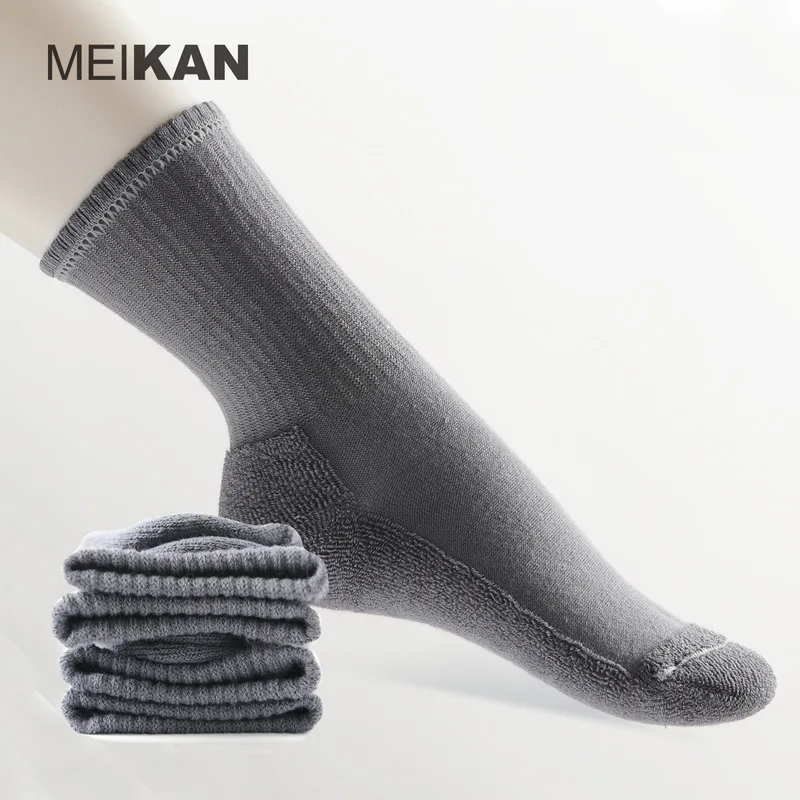 MK1225 Part2 MEIKANG Brand Colorful Combed Cotton Terry Socks Mid-calf Socks for Men/Women/Kids Warm Breathable High-Quality
