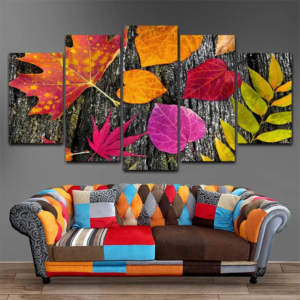 

Drop shipping 5 Panel Wall Art Pictures Canvas Painting abstract canvas poster painting decoration for living room LW280