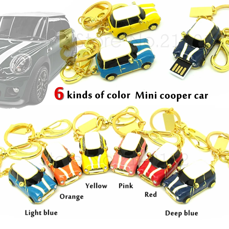 Модная куртка с надписью «Mini Cooper автомобиль USB флэш-накопитель металла/алмаз флэш-накопитель флеш-накопитель USB 2,0 диск объемом памяти 4 ГБ/8 ГБ/16 gb/32 gb брелок