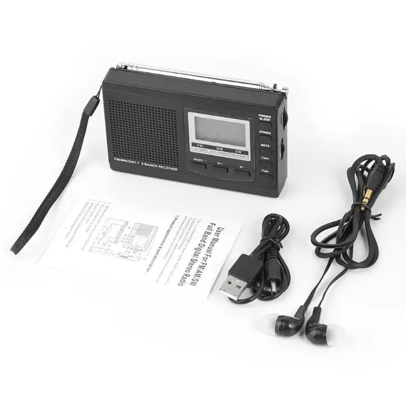 Внешний антенный Приемник DC мощность HRD-310 радио коротковолновой FM SW MW радио цифровой полный диапазон стерео радио цифровой демодулятор