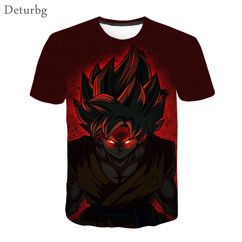 Мужская футболка с 3D принтом Жемчуг дракона Повседневная коротким рукавом Wukong