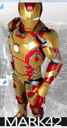 Mark42 Костюмы для косплея Железный человек MK43 костюм Железный человек MARK42 Косплей Костюм пригодный для измерения и просмотра фильмов точный Железный человек Броня - Цвет: Mark42