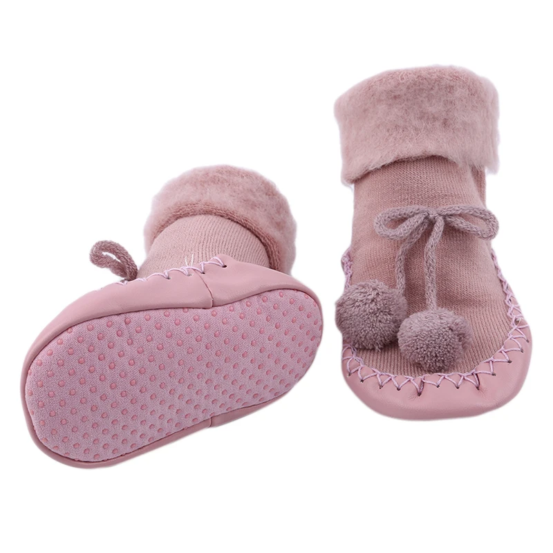 Носки для новорожденных хлопковые детские носки тапочки нескользящие малышей на