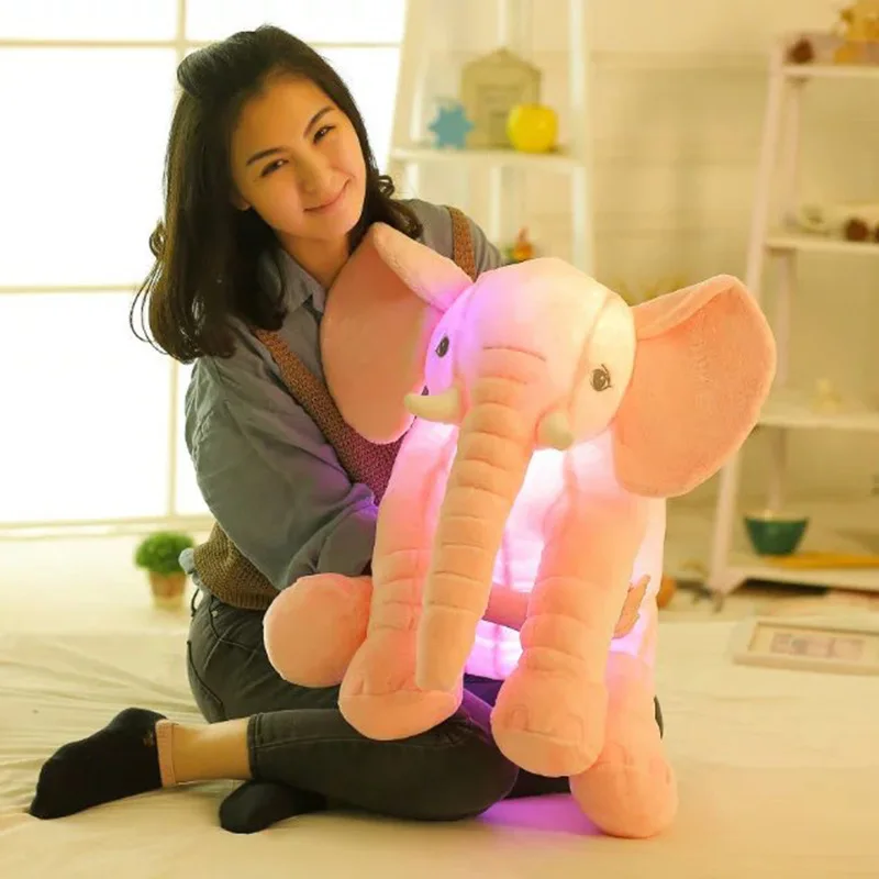 50 см LED слон плюшевая подушка для кормления в виде животного детская комната