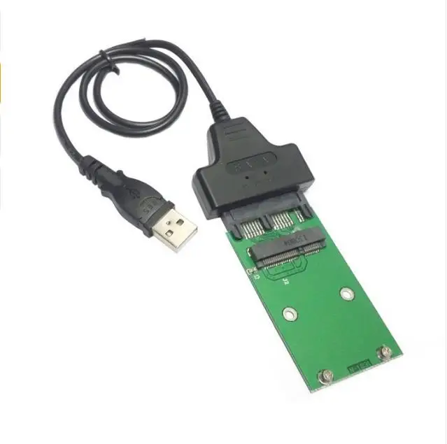 USB 2 0 для Mini PCI-E mSATA SSD до 1 8 &quotMicro SATA 7 + 9 16pin адаптер Добавить на Карты PCBA жесткого