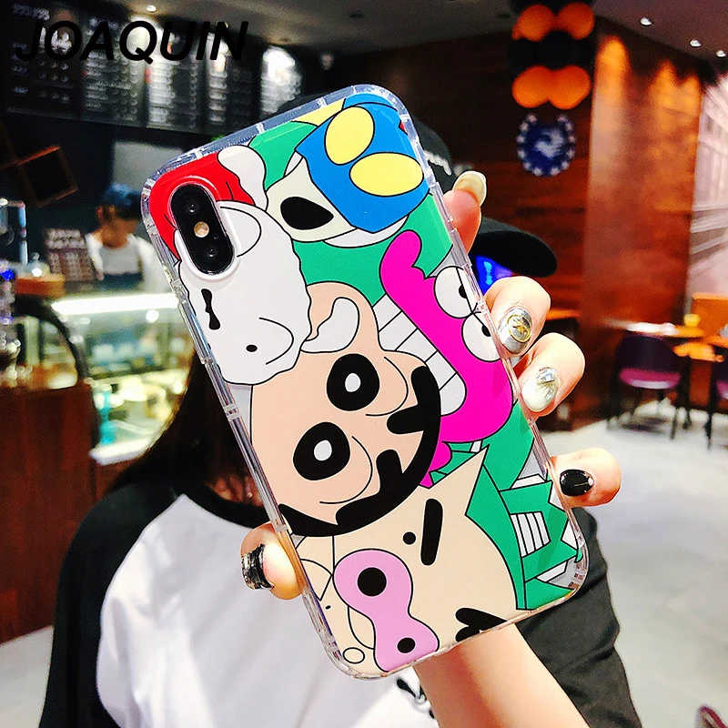 Милый семейный чехол с рисунком Crayon Shin-chan для iphone X Xs MAX Xr 6 6splus 7 8 plus чехлы телефонов