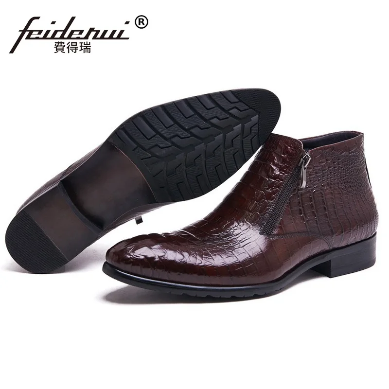 Новое поступление Мужская базовая обувь с крокодилом мужские мотоциклетные