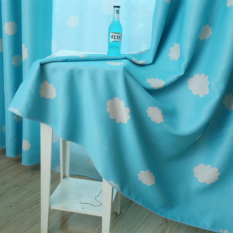 XYZLS чистые свежие тюлевые занавески с облаками тканевые жалюзи затемняющие шторы