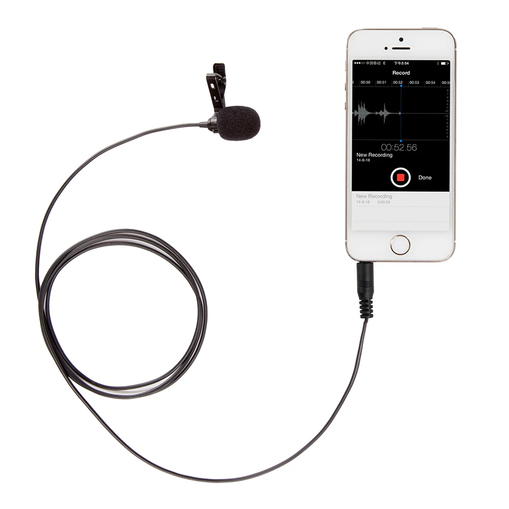 BOYA BY LM10 смартфон всенаправленный Lavalier микрофон аудио видео запись для iPhone 6 s 5 4S