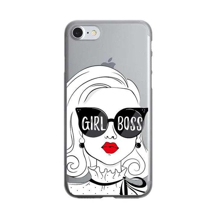 Милые забавные цитаты девушка босс Телефон задняя крышка чехол для iPhone 5 5S SE 6 S 7 8