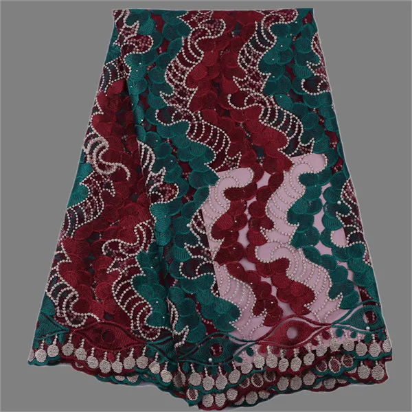 Beautiful embroidery French tulle lace fabric for evening dress African ladies net cloth MN267(5yards/pc) | Дом и сад