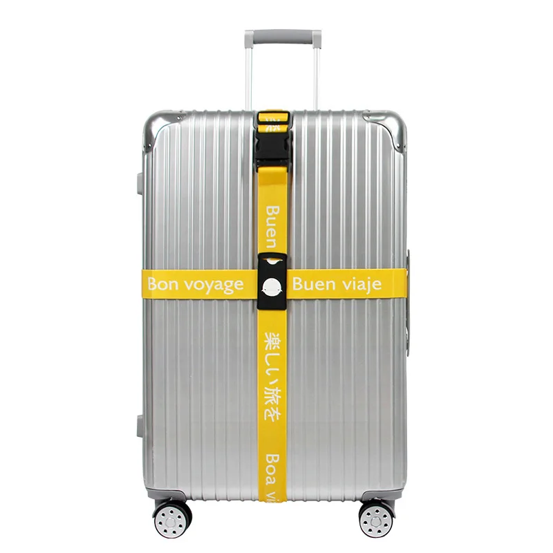 Yellow Luggage belt Эластичные силы регулируемые багажные ремни Съемный поперечный багажный ремень полиэфирный чемодан упаковка пояс дорожные аксессуары - Цвет: Yellow Luggage belt