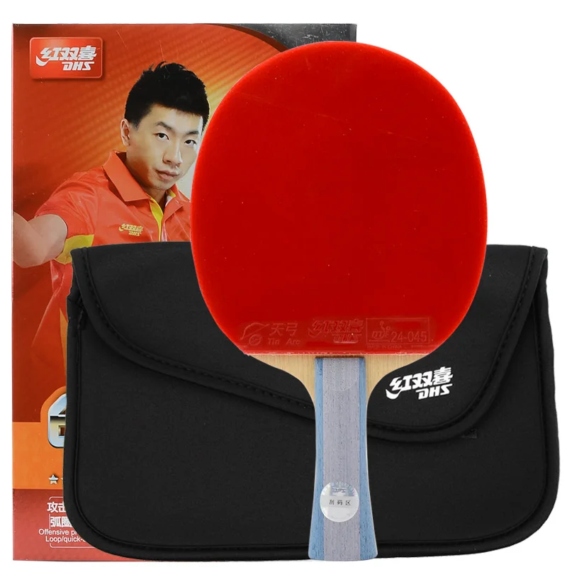 DHS профессиональная ракетка для настольного тенниса Double happeness MA LONG DING NING 6 звезд