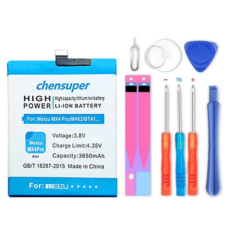 NEW chensuper Battery BT 41 / BT41 3650mAh High Quality Replacement For Meizu MX4 Pro MX4Pro Cell Phone | Мобильные телефоны и